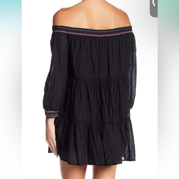 Free People Sunbeams Floral Embroidered Off The Shoulder Mini Dress NWT! Sz S - Picture 3 of 10